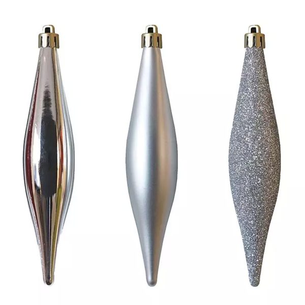 IJspegel Zilver mat glans en glitter