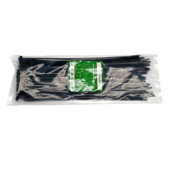 Zwarte tie wrap (kabelbinders)